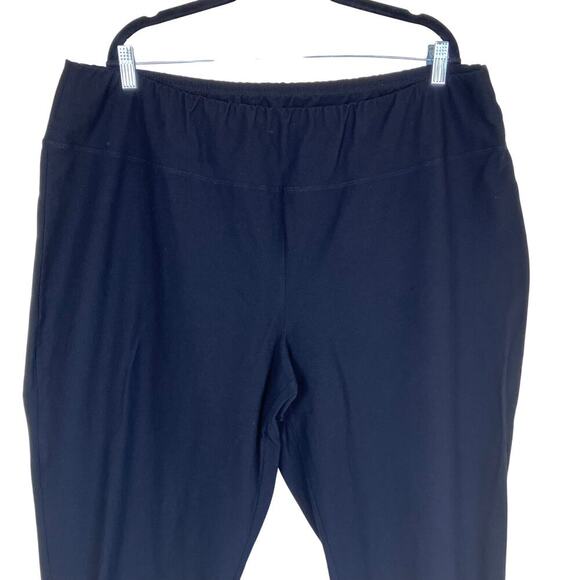 Eileen Fisher Women's Plus Size 3X Black Washable Crepe Slim Ankle Pants Pull-on - Picture 3 of 16